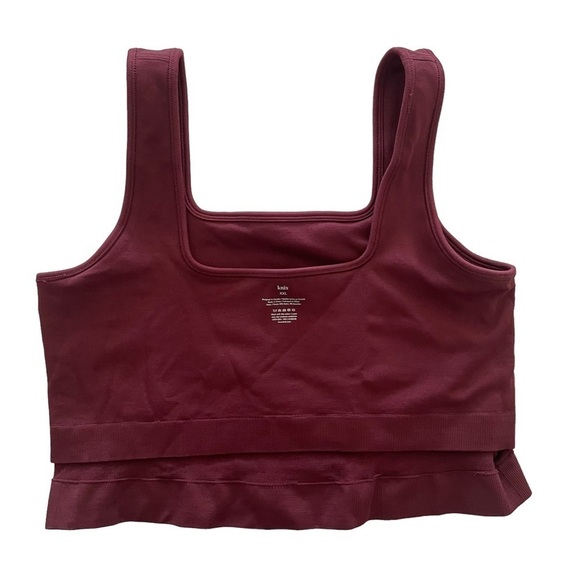 NWT KNIX Dark Cherry Good to Go Seamless Crop Tank XXL - Picture 5 of 12